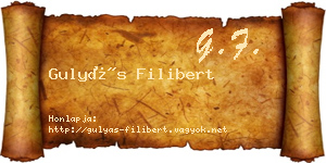Gulyás Filibert névjegykártya